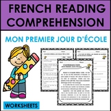 French Reading Comprehension: Le Premier Jour d'École/Back