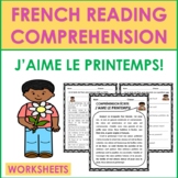 French Reading Comprehension: Le Printemps (French Spring)