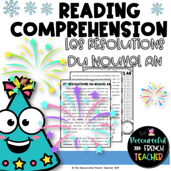 Preview of French Reading Comprehension New Year Resolutions 2024/ Français
