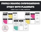 French Reading Comprehension Stick Note Placemats