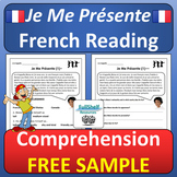 French Reading Comprehension Worksheet Je Me Présente Tout
