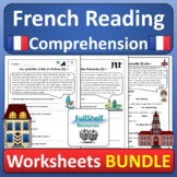 French Reading Comprehension Worksheets Compréhension de L
