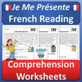 French Reading Comprehension Worksheets Je Me Présente Rea