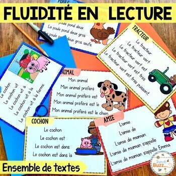 Preview of French Reading Fluency Texts -Fluidité - lecture - Textes simples