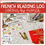 French Monthly Reading Log | Colouring | Primary/Junior