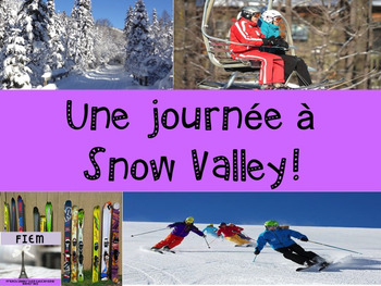 Preview of French: Reading: Hiver, "Une journée de ski!" lecture, Sports d'hiver, PRIMARY