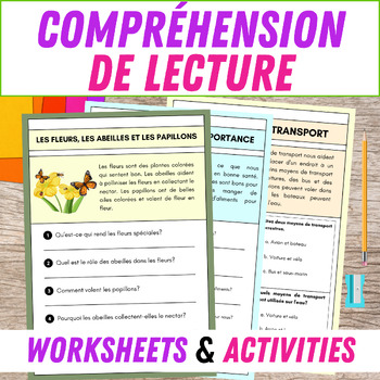Preview of French Reading and Writing Comprehension - COMPRÉHENSION DE LECTURE