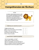 French Reading and Writing Comprehension Worksheets