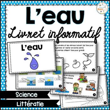 Preview of French Reading on Water - L'eau - Livret de lecture informatif 