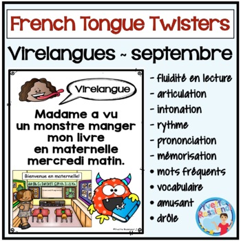Preview of French Reading with Tongue Twisters Fall | Virelangue lecture pour l'automne