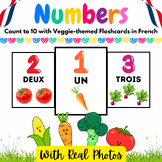 French Real Vegetables Pictures Flashcards to Counting to 