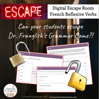 Preview of French Reflexive Verbs - Digital Escape Room