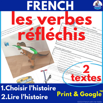 Preview of French Reflexive Verbs Present Tense Reading Passages verbes réfléchis