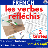 French Reflexive Verbs Present Tense Reading Passages verb