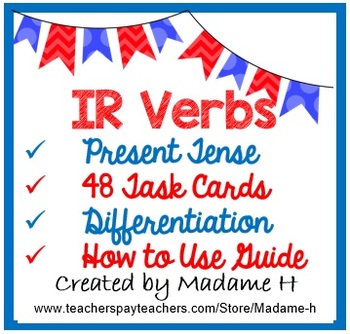 Preview of French IR Verbs Practice Task Cards: Varied Exercise Set