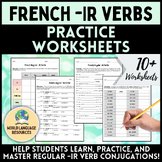 French Regular -IR Verbs Practice Worksheets