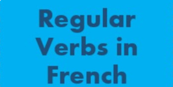 Preview of French Regular Verbs Blockbuster for Smartboard