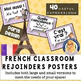 French Rejoinders Phrases Posters with Paris Theme 40 phrases!