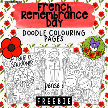 Preview of French Remembrance Day Colouring Pages | Le Jour du Souvenir | FREEBIE