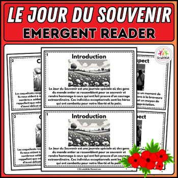 Preview of French Remembrance Day Mini Book for Emergent Readers (Le Jour du Souvenir)