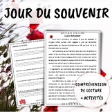 French Remembrance Day  Reading Comprehension activities-L