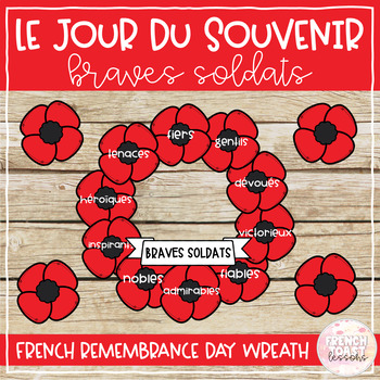 Preview of French Remembrance Day Wreath FREEBIE | Le jour du Souvenir