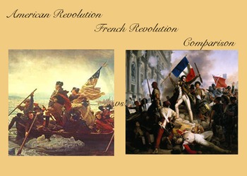 French Revolution-American Revolution Comparison Worksheet | TPT