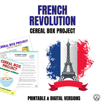 Preview of French Revolution Cereal Box Project: Printable & Digital Resource