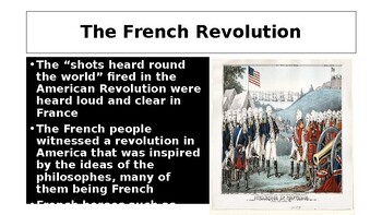 Preview of French Revolution - Entire Unit PowerPoint, Guided Notes and Project