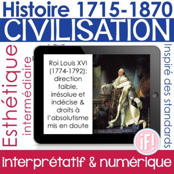 Preview of French Revolution History 1715-1870 Reading Vocab Culture