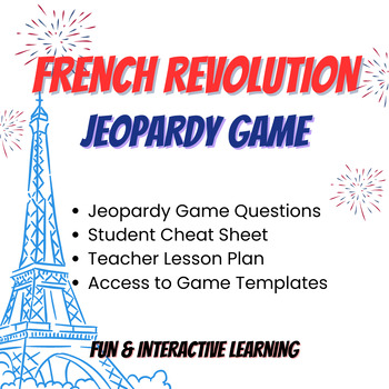 Preview of French Revolution Jeopardy Game - Learning with Games - Grades 6-12