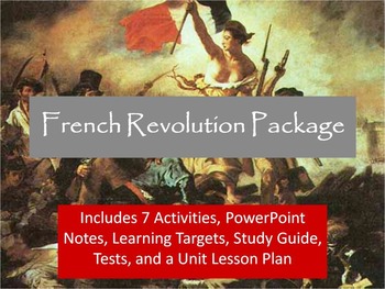Preview of French Revolution Unit Notes, Activities, & Test Bundle