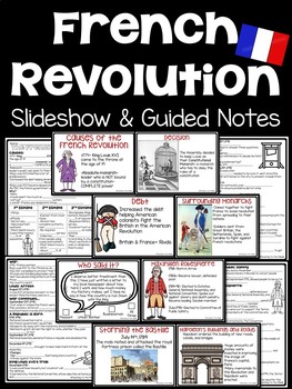 Preview of French Revolution Slideshow with Guided Notes