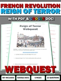 French Revolution Reign of Terror - Webquest with Key (Goo