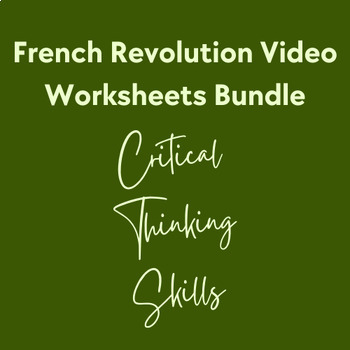 Preview of French Revolution Video Worksheets Bundle