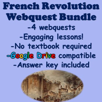 Preview of French Revolution Webquest Bundle