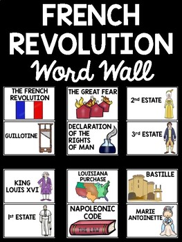 Preview of French Revolution Word Wall