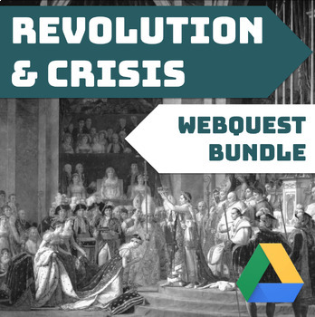 Preview of French Revolution and Continental Crisis Webquest Bundle