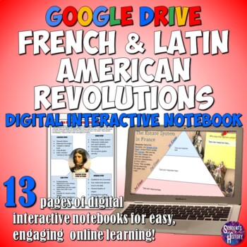 Preview of French Revolution and Latin America Google Drive Interactive Notebook