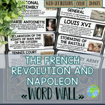 Preview of French Revolution and Napoleon Word Wall