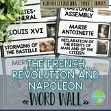 French Revolution and Napoleon Word Wall without definitions