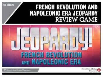 Preview of French Revolution and Napoleonic Era Jeopardy Review