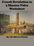 French Revolution in 3 Minutes Video Worksheet