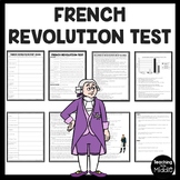 French Revolution Test with Study Guide