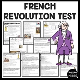 French Revolution Test or Assessment Multiple Choice