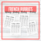 French Rubrics - All 4 Strands - Listening, Speaking, Read