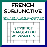 French SUBJUNCTIVE Sentence Translation Worksheets