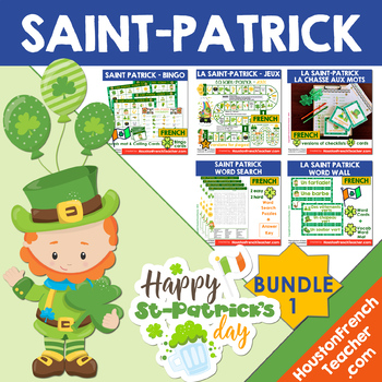 Preview of French Saint Patrick Activities: La Saint Patrick BUNDLE (20%)