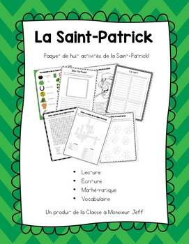 Preview of French Saint Patrick's/St-Patrick's Day Work Pack - Activité de la Saint Patrick