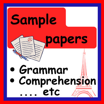Preview of French Sample / Test Paper